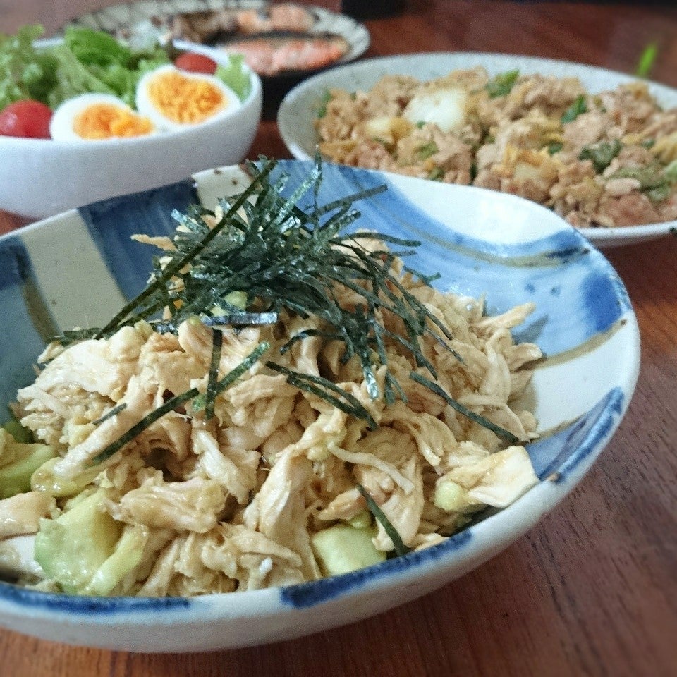 ささみとアボカドのわさび和え