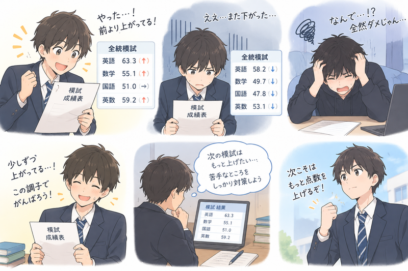 一喜一憂する必要のない人の結果の画像