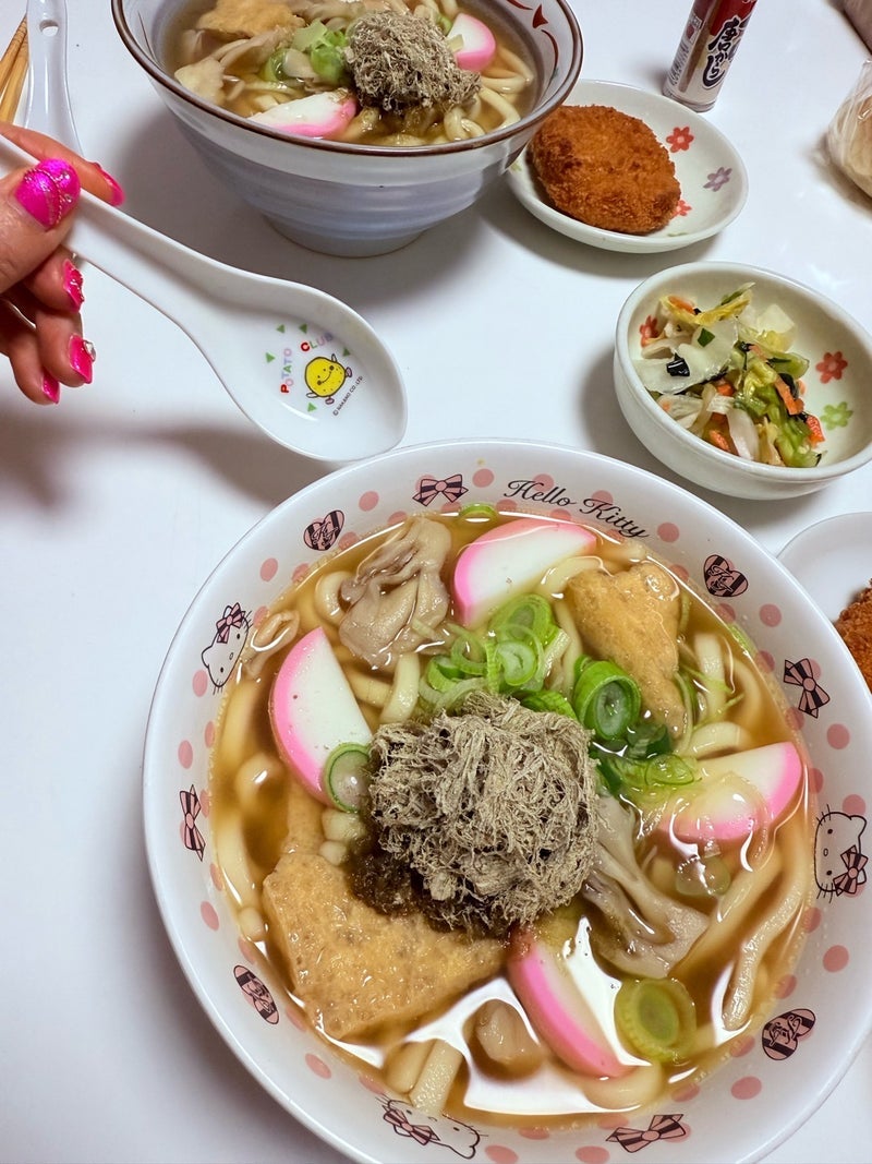 お母さんが作ってくれた嬉しいうどんの画像