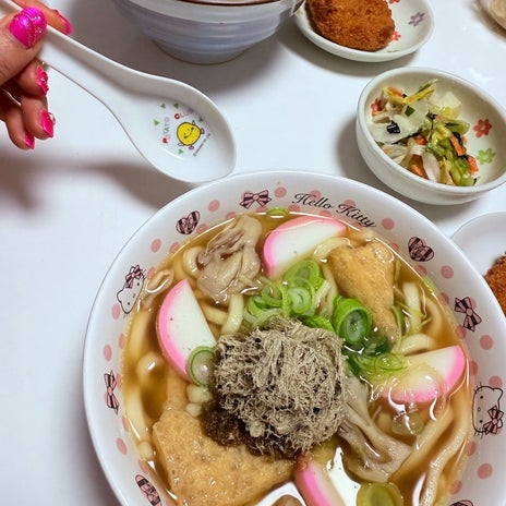 お母さんが作ってくれた嬉しいうどんの画像