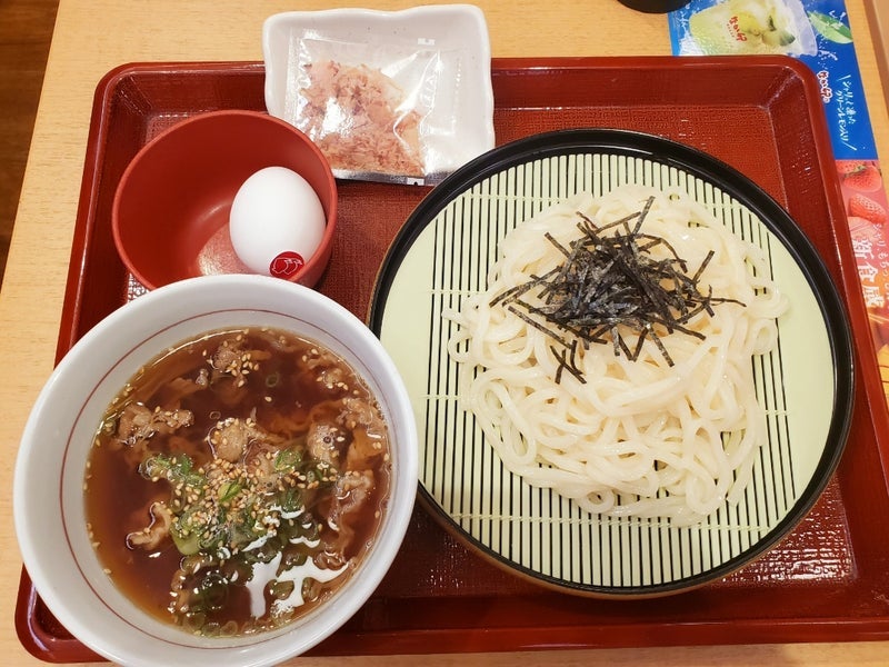 新メニューの甘辛牛肉つけうどんの画像