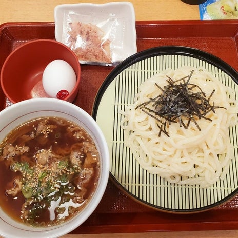 新メニューの甘辛牛肉つけうどんの画像