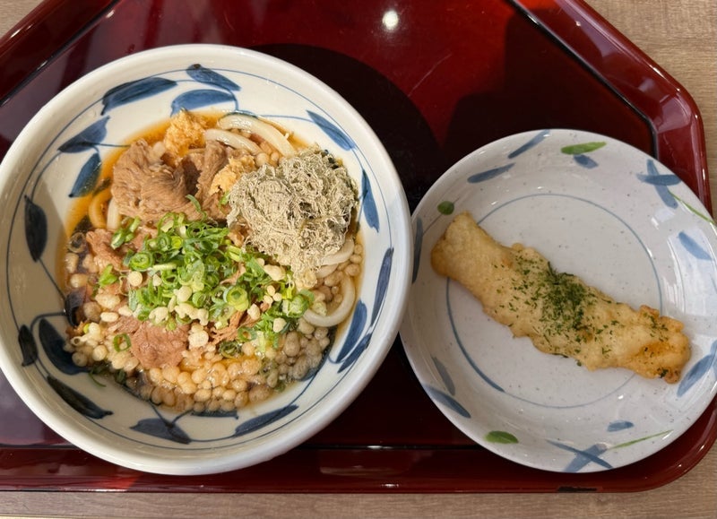 柔らかいイカ天とコシのある讃岐うどんの画像