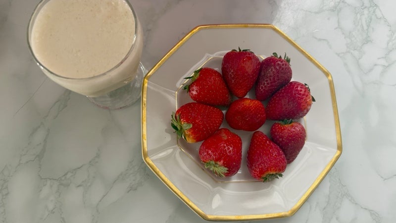 1分つけて農薬を落とす朝フルーツの画像