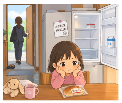 育ち盛りの子が1日2食以下の現実の画像
