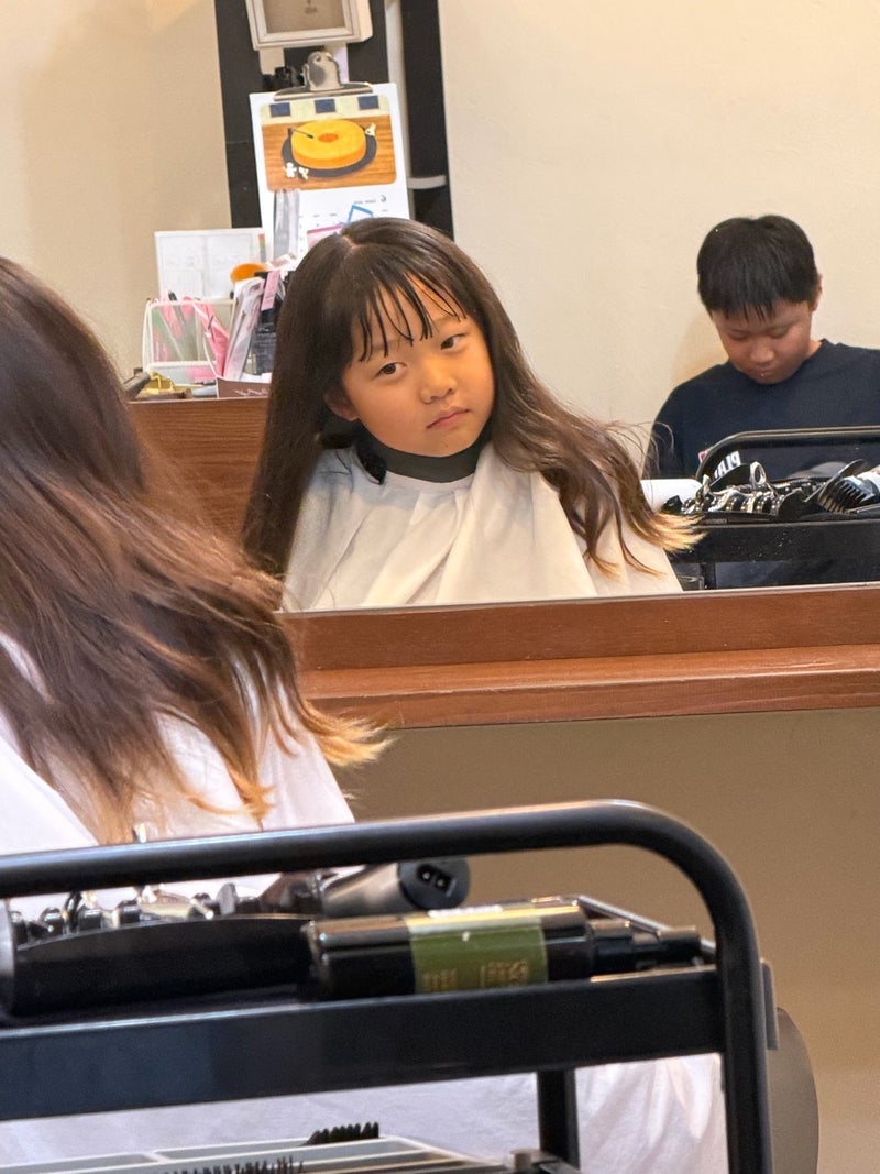 小原正子 3人まとめてヘアカットの画像