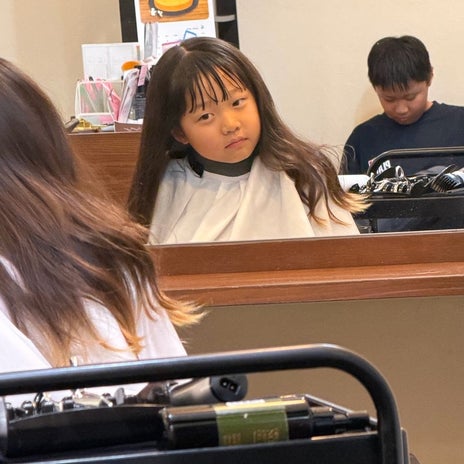 小原正子 3人まとめてヘアカットの画像