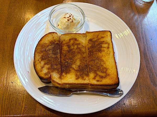 来週で提供停止のシナモントーストの画像