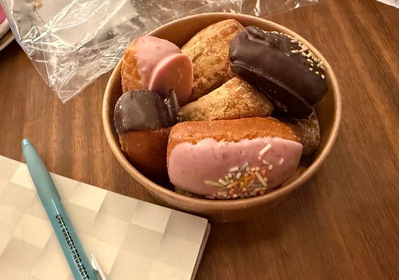 YOGAレッスンに行く前のドーナツの画像