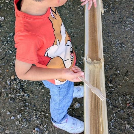 子どもがすっごい喜ぶ流しそうめんの画像