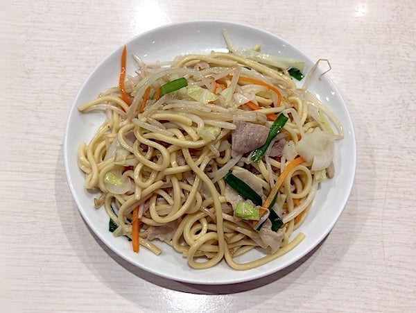 至福だった白くて太めのヤキソバの画像