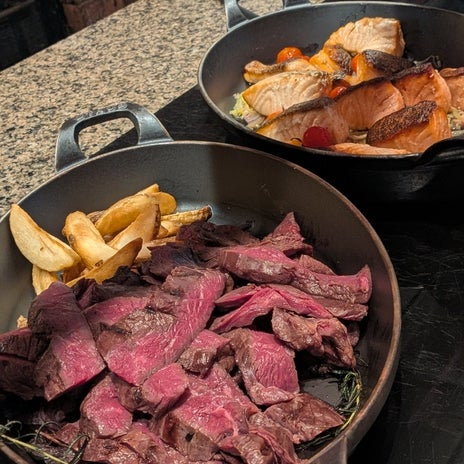 3回もおかわりした牛ステーキ肉の画像