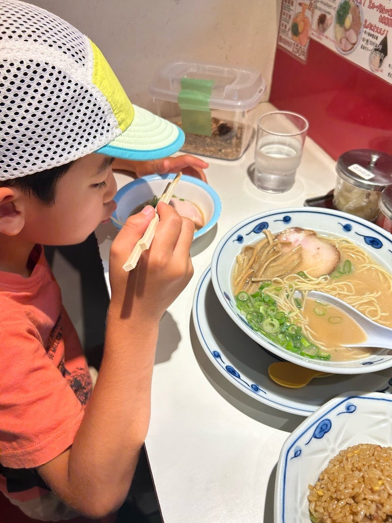 渋滞の帰りに息子と食べたラーメンの画像