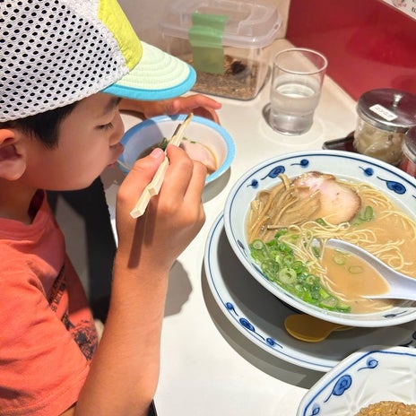 渋滞の帰りに息子と食べたラーメンの画像