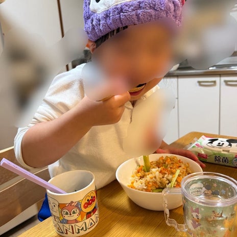 娘のおいしいが嬉しい晩御飯の画像