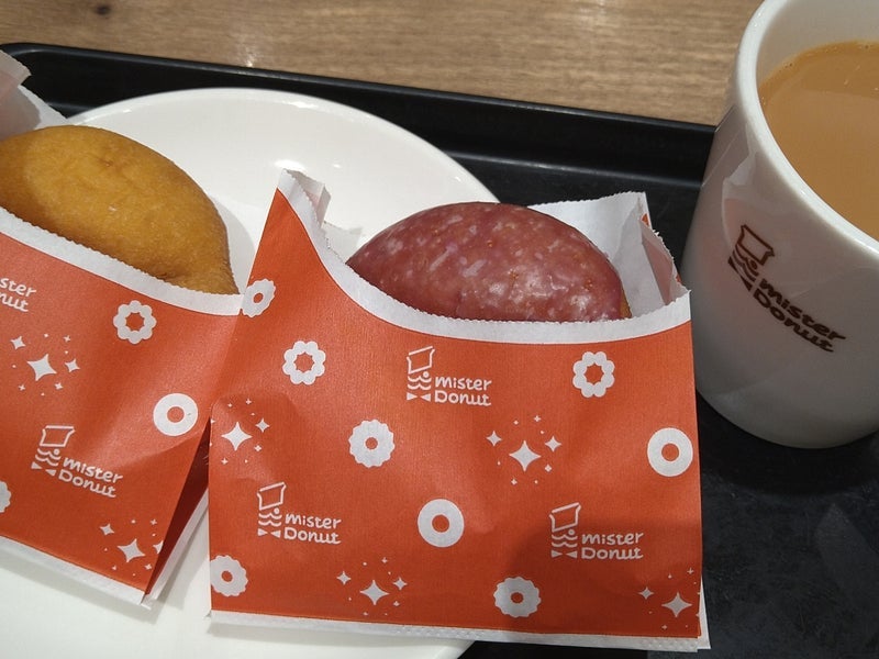 ミスドで空腹に負けてした2個食べの画像