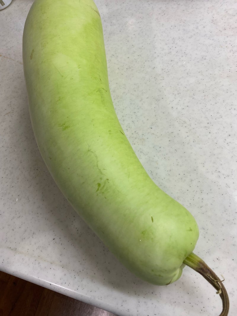頂いたユウガオの熱くて美味しい汁の画像
