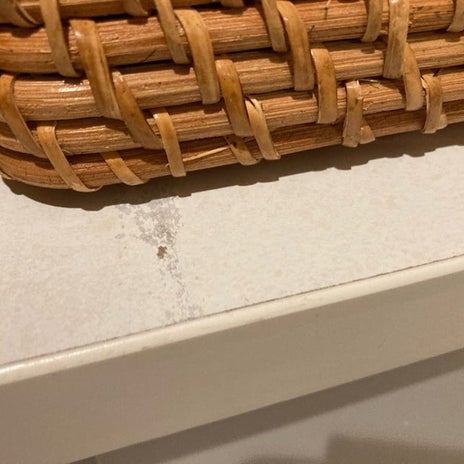 大人気の収納用品で削れた棚板の画像