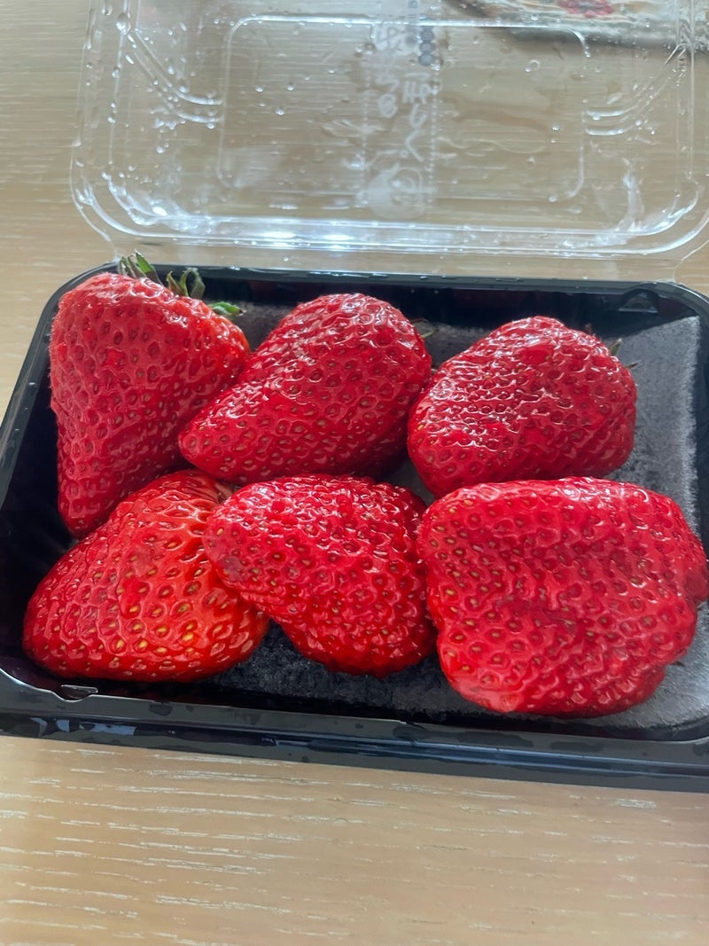 團十郎 朝食で頂いた大きな苺の画像