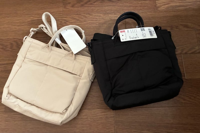 半額で可愛かったミニバッグふたつの画像