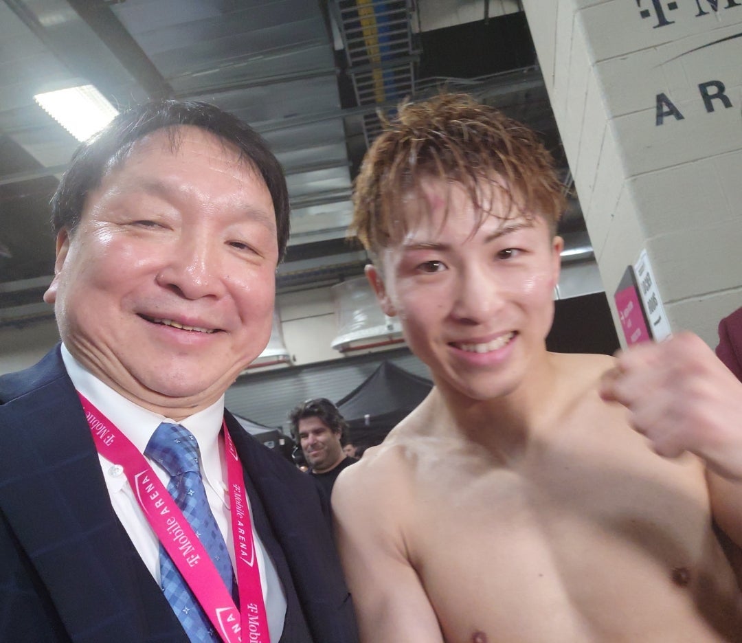 試合を終えた井上尚弥との2shot