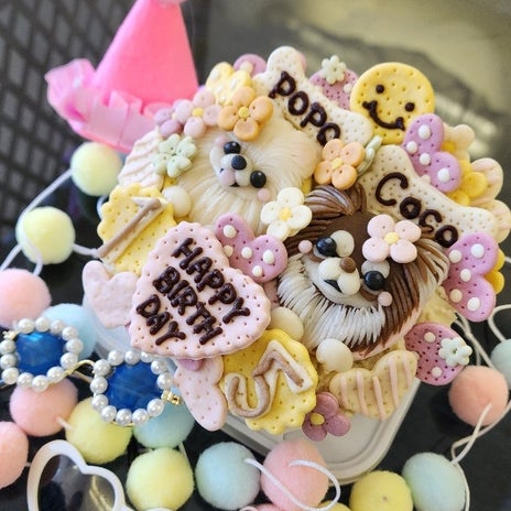可愛すぎた持ち込みのお誕生日ケーキの画像