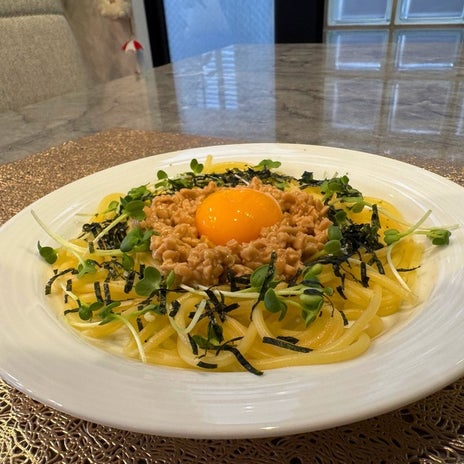 堀ちえみの夫 納豆スパゲッティの画像