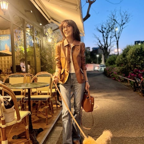 柏木由紀子 お気に入りの革ジャンの画像