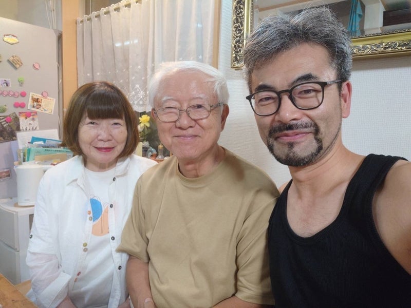 桃の母 長男と美味しい日本蕎麦の画像