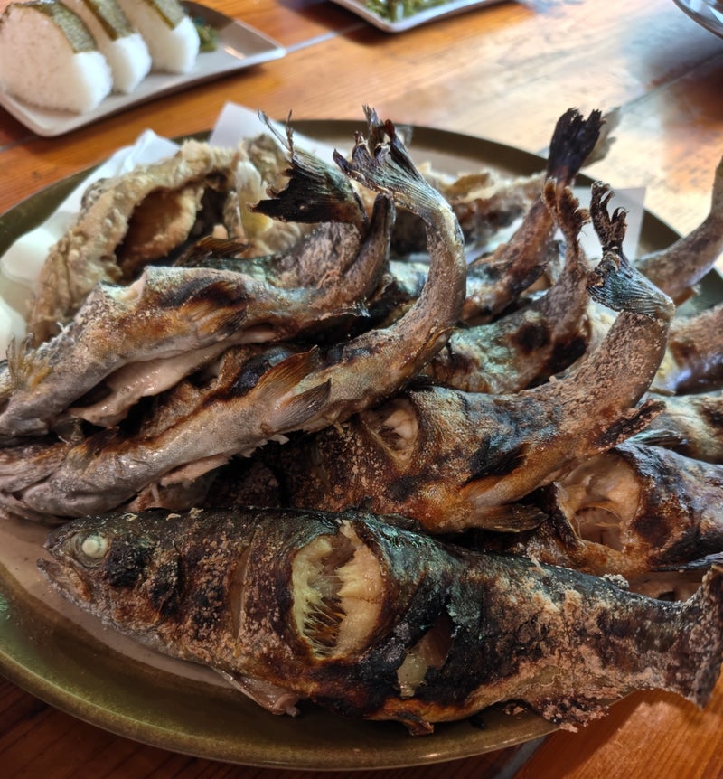 魚嫌いの子も食べた自分で釣った魚の画像