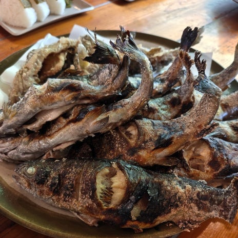 魚嫌いの子も食べた自分で釣った魚の画像