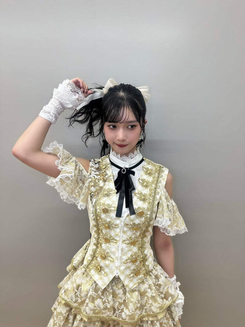 褒められた髪型とお披露目の衣装の画像