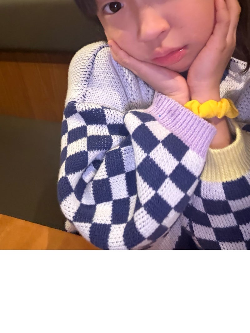 学習発表会で泣きそうだった娘の画像