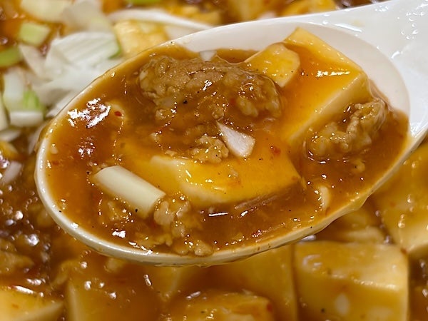 肉の旨味が支配しているマーボ豆腐の画像