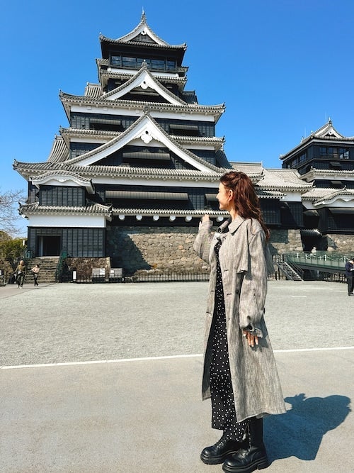 スザンヌ ドットワンピの着回しの画像