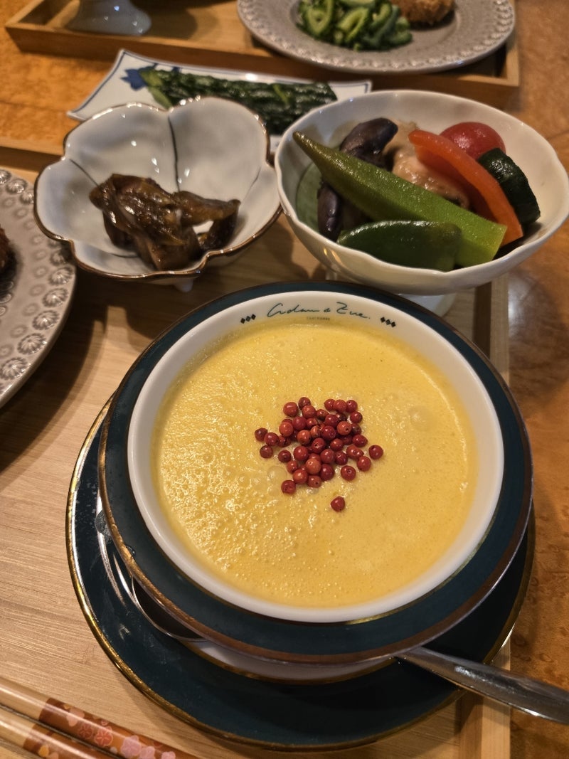 レストランっぽくなるかぼちゃのスープの画像