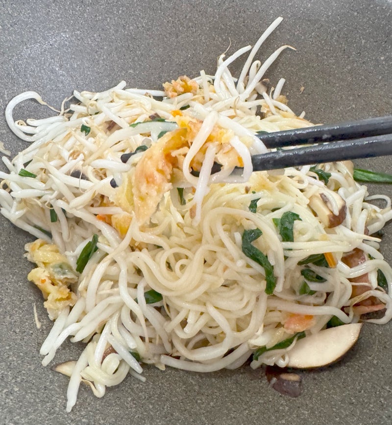 家族が完食した思いつきのうどんの画像