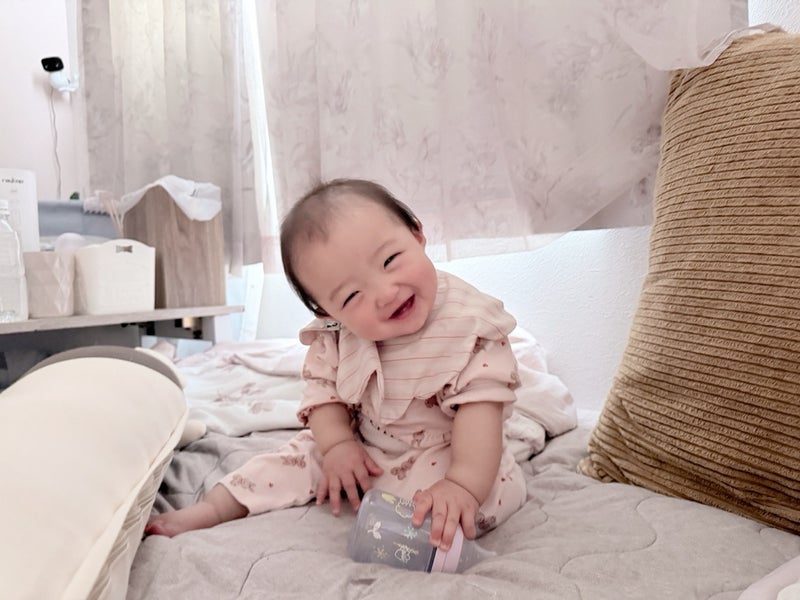 辻希美 目が合う次女の朝の笑顔の画像