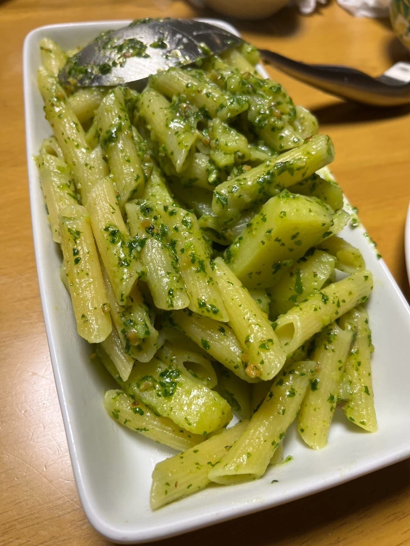 当然美味しいペースト利用のペンネの画像