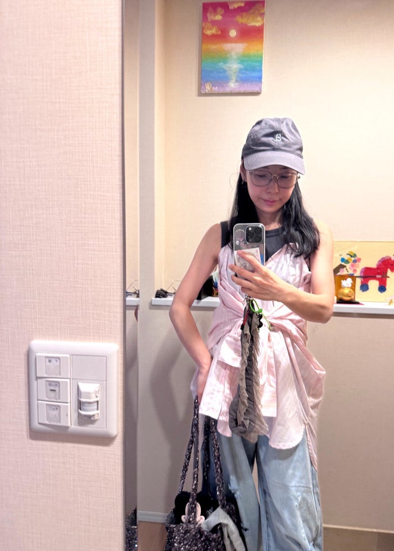 真似して早速やってみた今日の洋服の画像