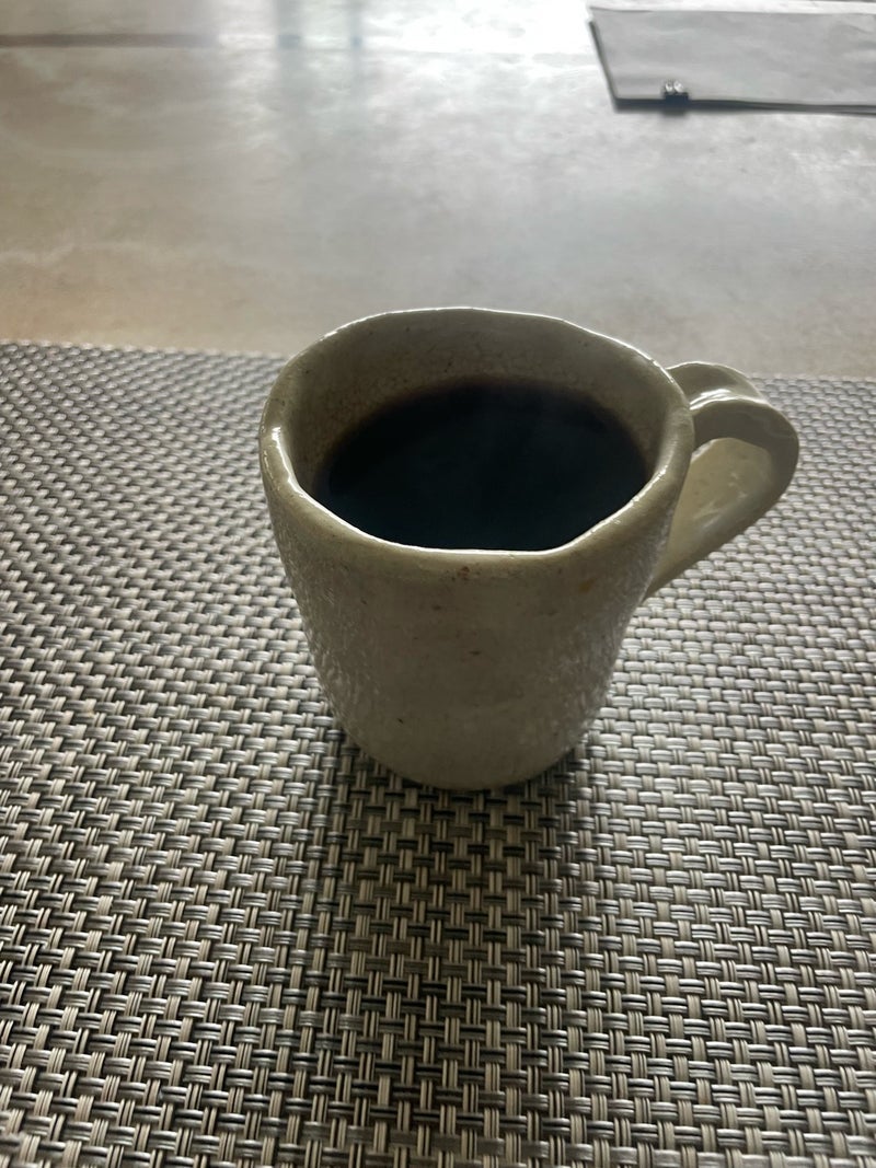 團十郎 帰宅して雨空とコーヒーの画像