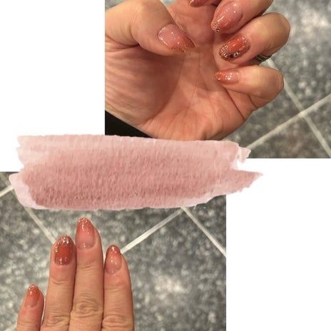 誤魔化し放題で簡単なセルフネイルの画像