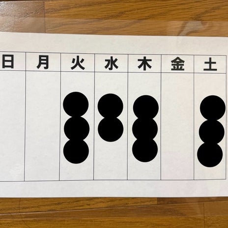 認知症の父のために作った一覧表の画像