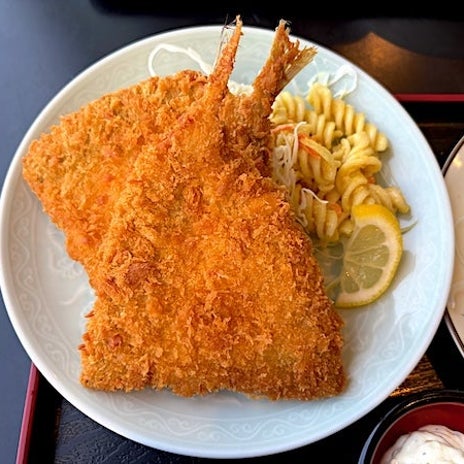 刺身とアジフライのアジ三昧の画像