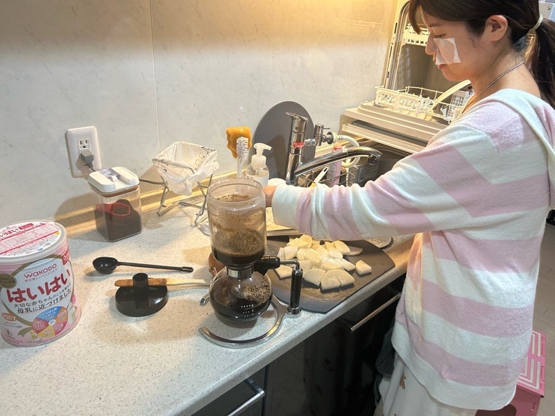 お宮参りキャンセルになった日の朝食の画像