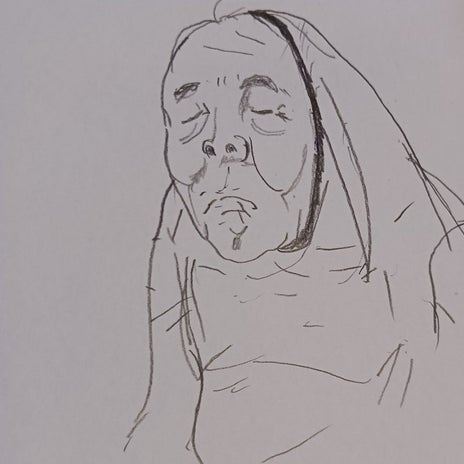 カオナシみたいな母の着替えの様子の画像