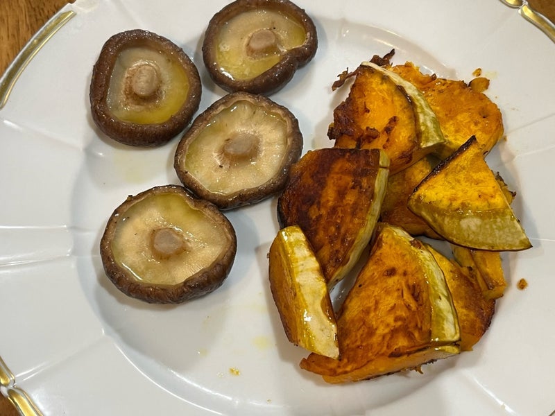 桃の母 ある物だけで作った夕食の画像