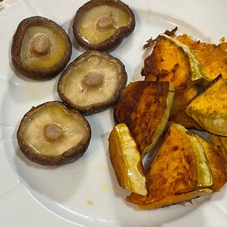 桃の母 ある物だけで作った夕食の画像