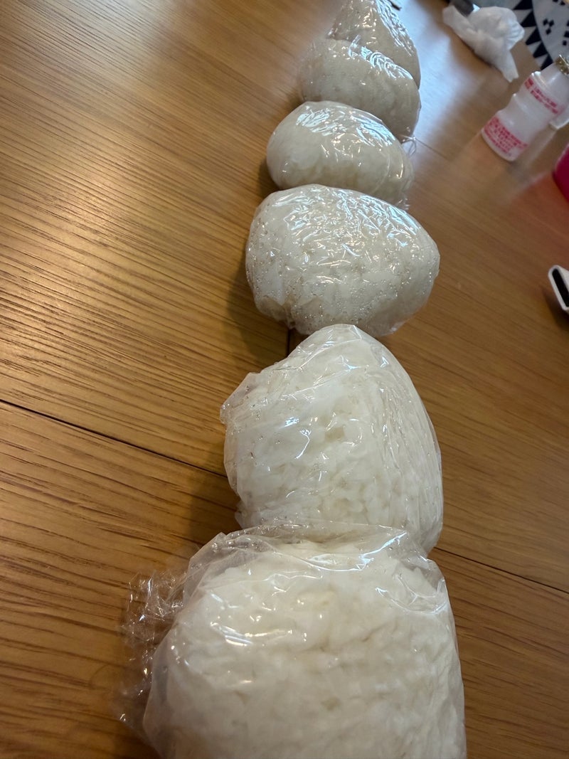 子ども5人の賑やかな朝ごはんの画像