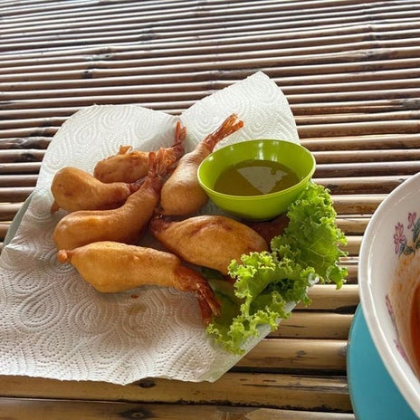 美味しかった衣が付いたエビフライの画像